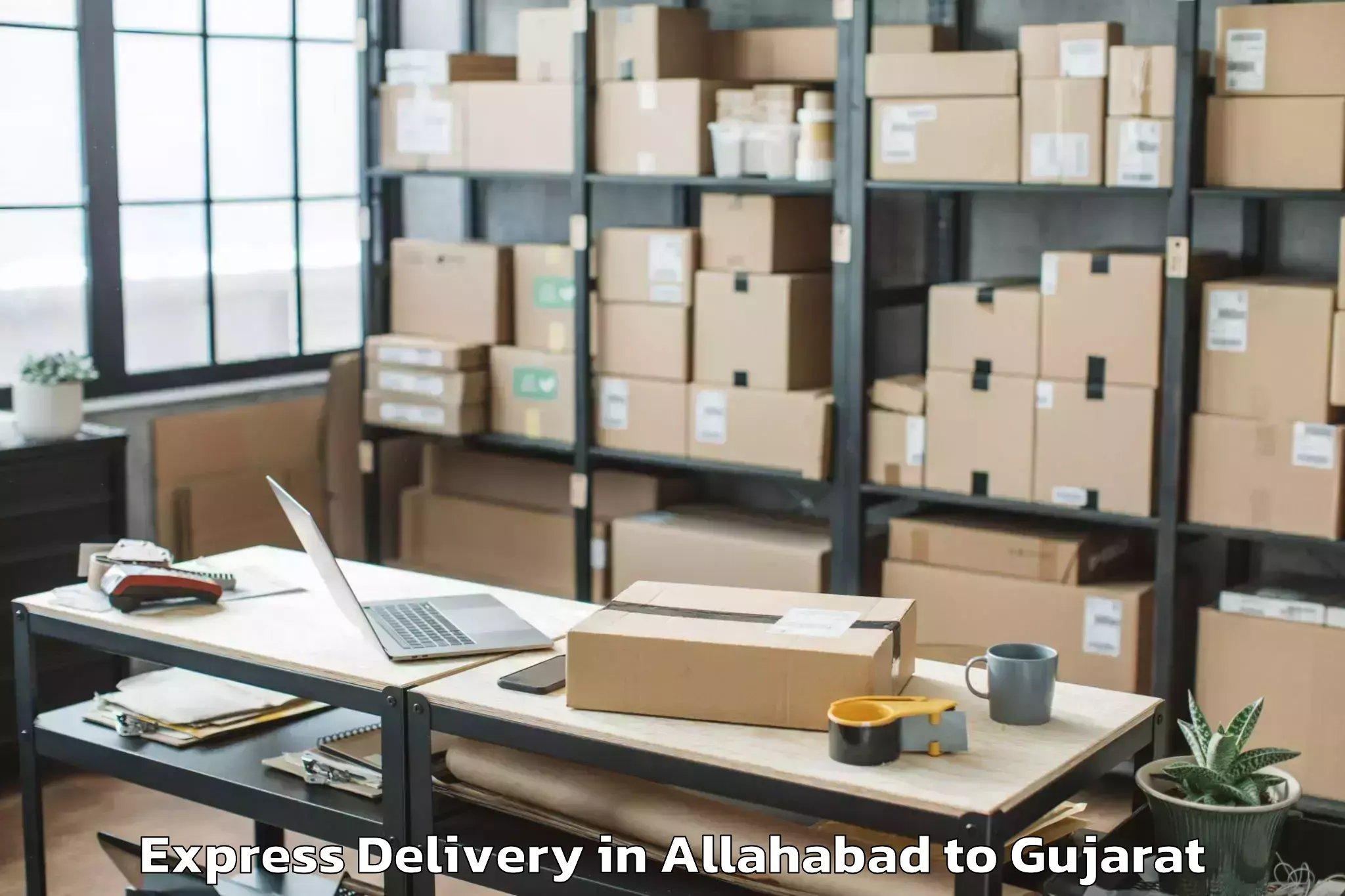 Top Allahabad to Gandhinagar Express Delivery Available